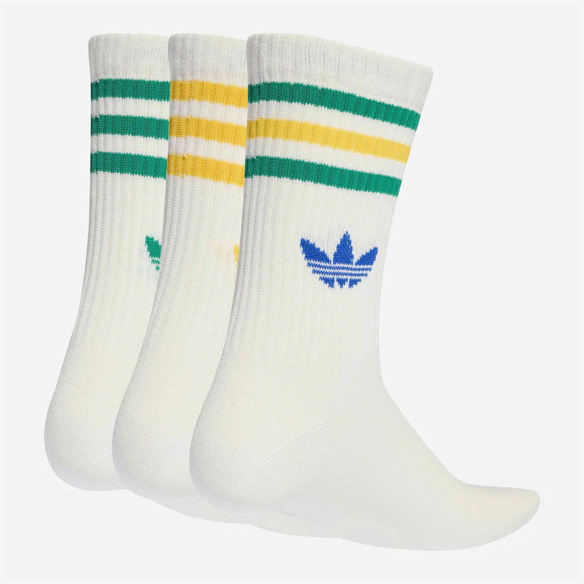 Adidas - 3 Stripes Crew Sock 3 Pack - Off White – Image 3