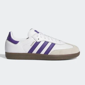 Adidas Skateboarding - Samba ADV - Cloud White / Collegiate Purple / Gold Metallic