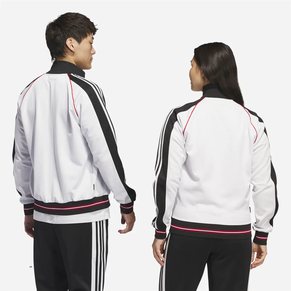 Adidas Skateboarding - Tyshawn Track Jacket - Crystal White / Black / Better Scarlet – Image 5