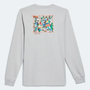ADIDAS SKATEBOARDING x RYAN METTZ - METTZ THE STEPS LS TEE - Light Solid Grey - Multi