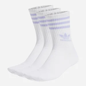 ADIDAS SKATEBOARDING - MID CUT CREW SOCKS - White / Ton Violet