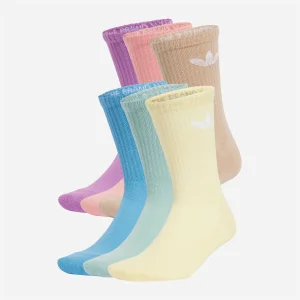 Adidas - Trefoil Crew Sock 6 Pack - Light Blue / Almost Yellow / Preloved Purple / Magic Beige