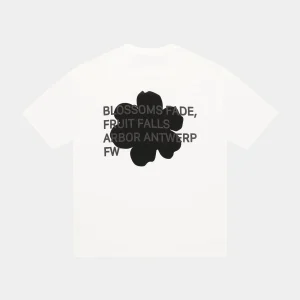 Arbor Antwerp - Black Blossoms T-Shirt - White
