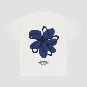 Arbor Antwerp - Blue Floral T-shirt - White
