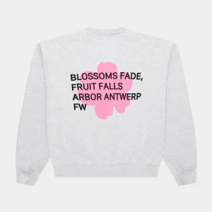 Arbor Antwerp - Pink Blossoms Crewneck - Grey