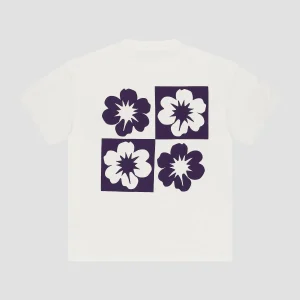 Arbor Antwerp - Purple Flower T-shirt - White