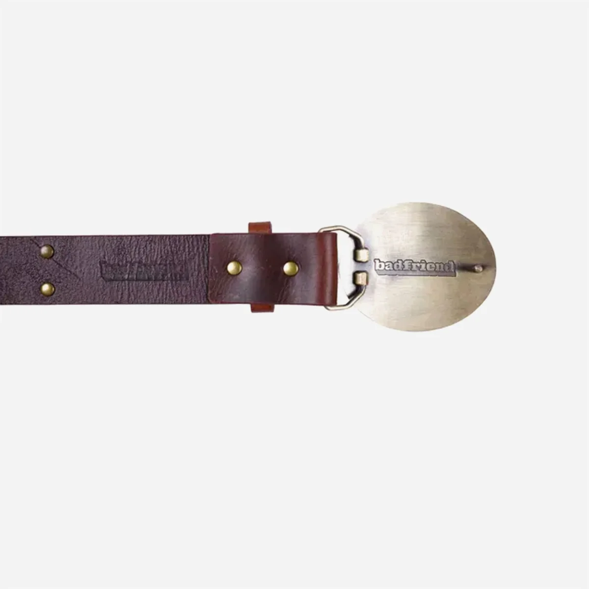 BADFRIEND - OVAL STUDDED BELT - Brown – Image 3