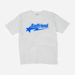 BADFRIEND - STAR LOGO S/S TEE - HEATHER GREY