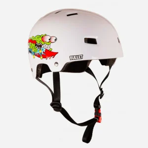 Bullet x Santa Cruz - Casque Junior de skateboard Slasher - Blanc Brillant