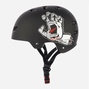 Bullet x Santa Cruz - Casque de Skateboard Screaming Hand - Noir Mat