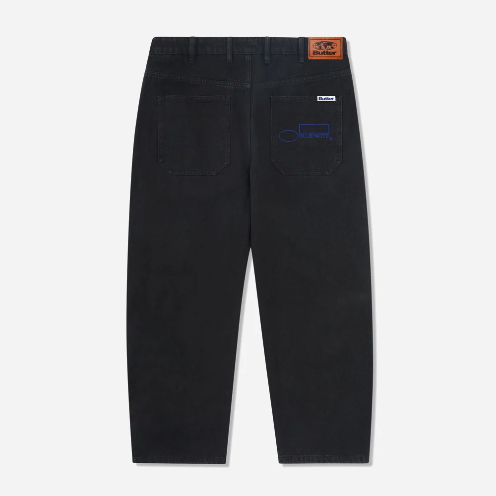 BUTTER GOODS x BLUE NOTE - PLEATED DENIM JEANS - Washed Black – Image 2