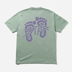 Butter Goods - Footprints Tee - Dull Mint