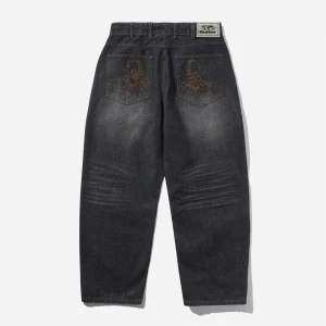 Jean Baggy Butter Goods - Scorpion Stitch Denim Slub Black