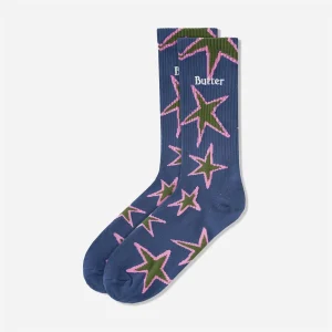 BUTTER GOODS - Stars Socks - Prussian