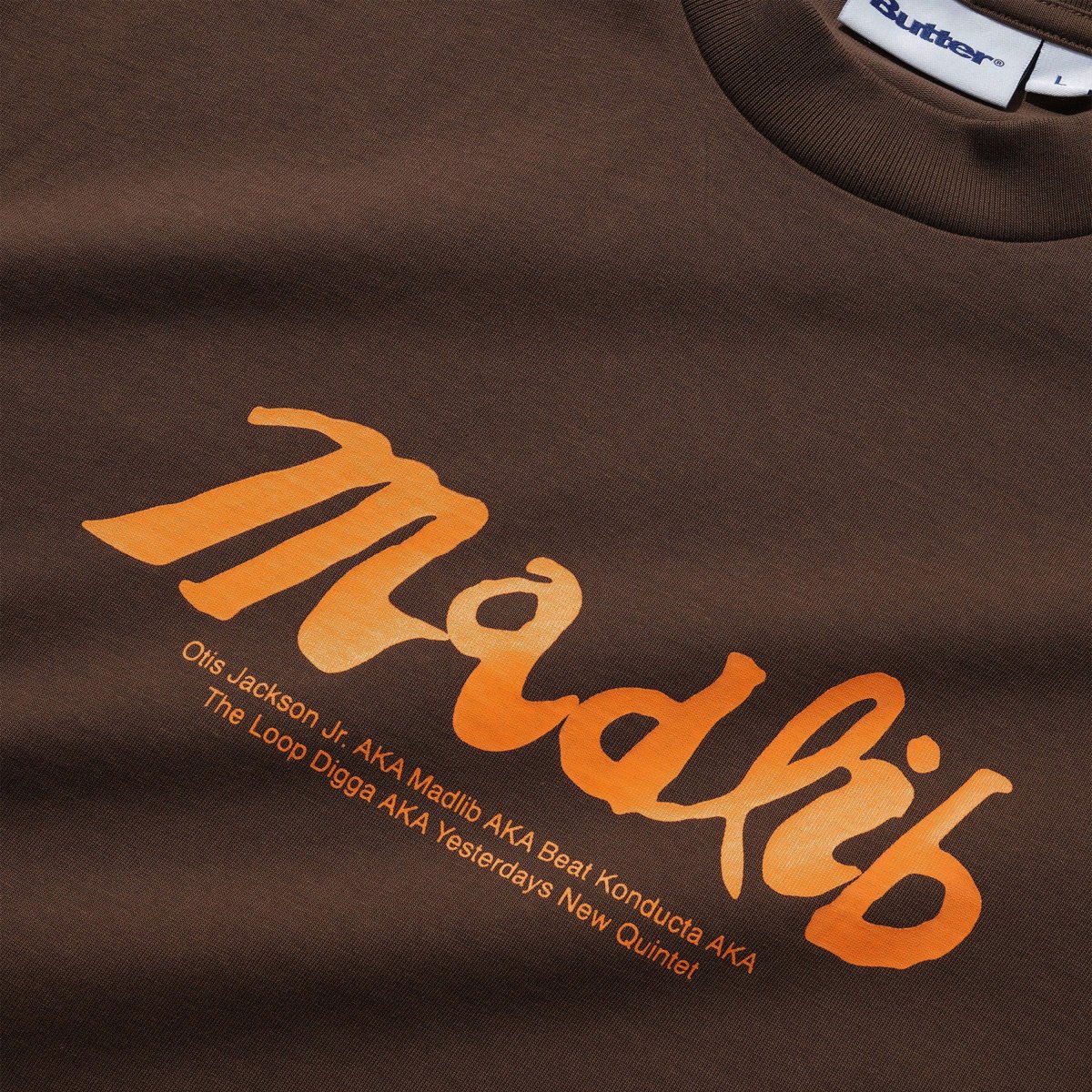 Butter Goods x Madlib - Alias Tee - Brown – Image 4