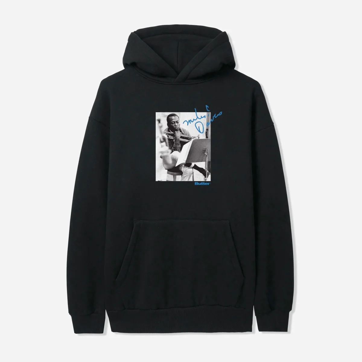 Butter Goods x Miles Davis - Kind Of Blue Pullover Hood - Black – Image 2