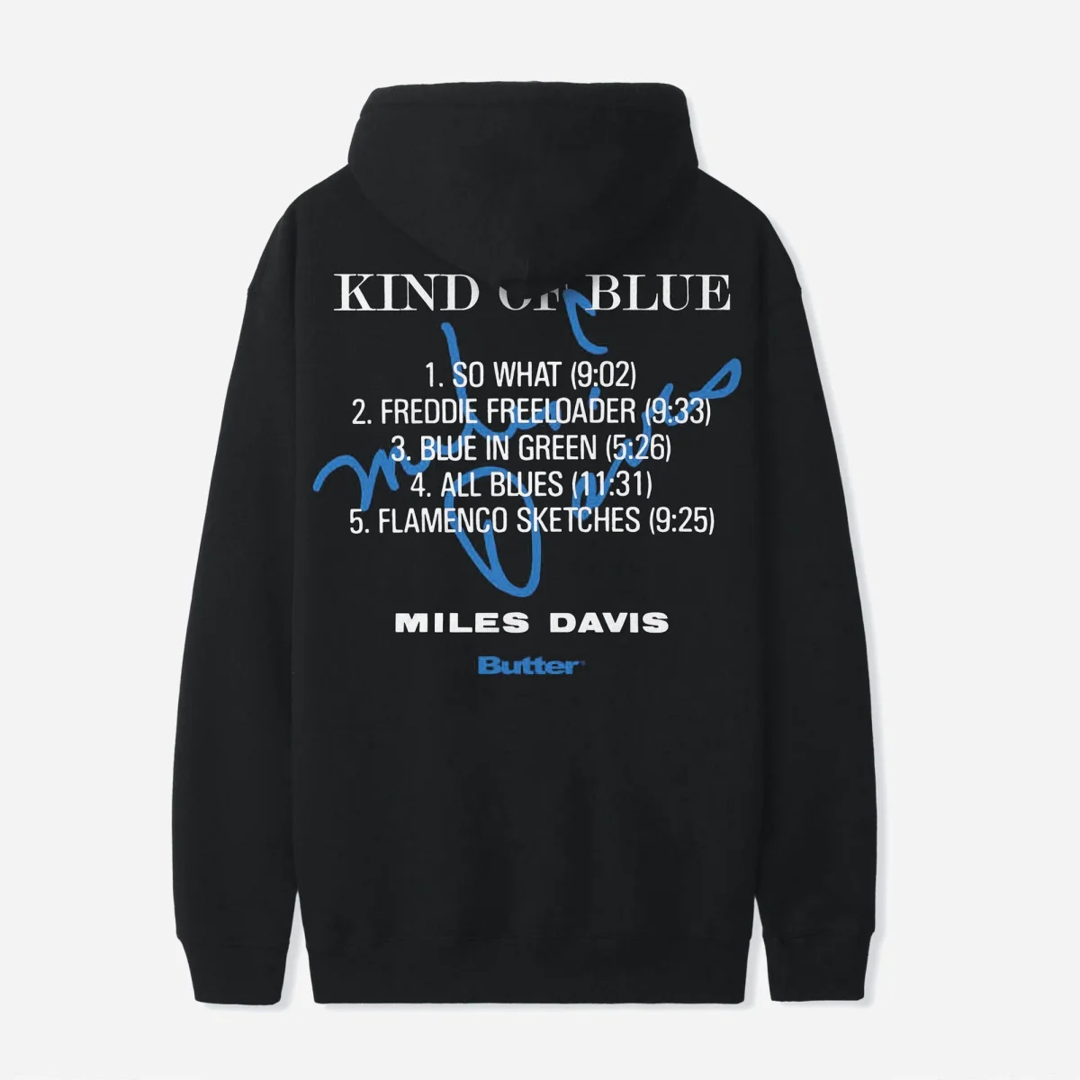 Butter Goods x Miles Davis - Kind Of Blue Pullover Hood - Black – Image 3