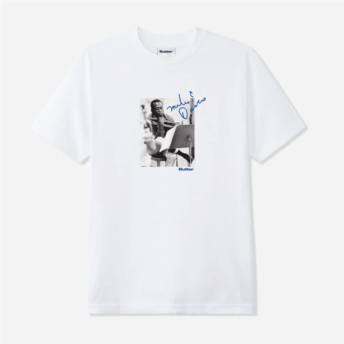 Butter Goods x Miles Davis - Kind Of Blue Tee - White