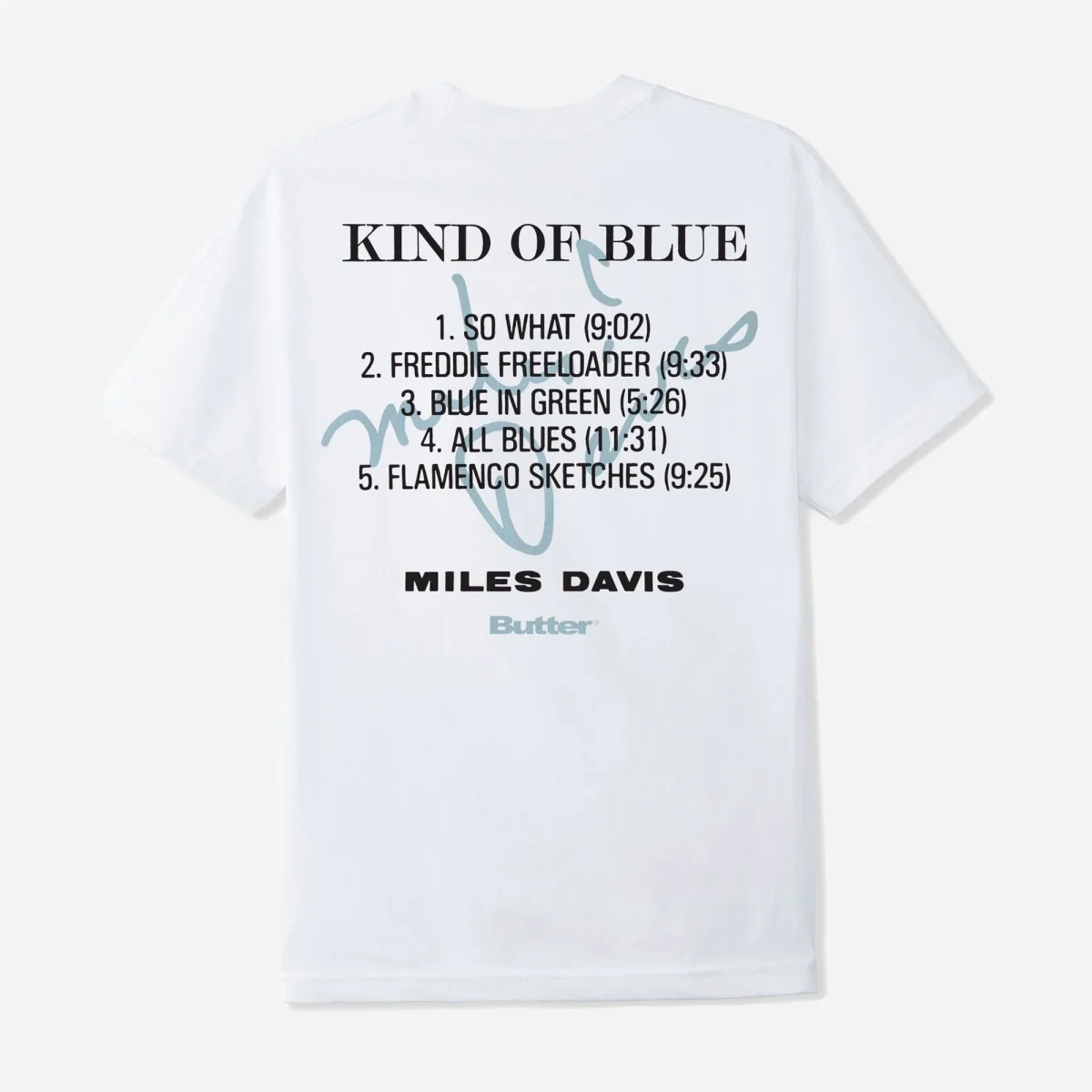 Butter Goods x Miles Davis - Kind Of Blue Tee - White – Image 3