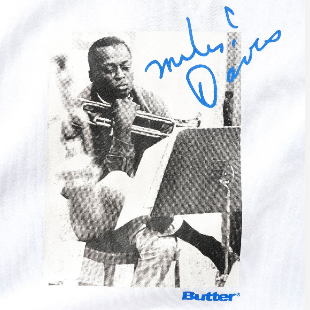 Butter Goods x Miles Davis - Kind Of Blue Tee - White – Image 4