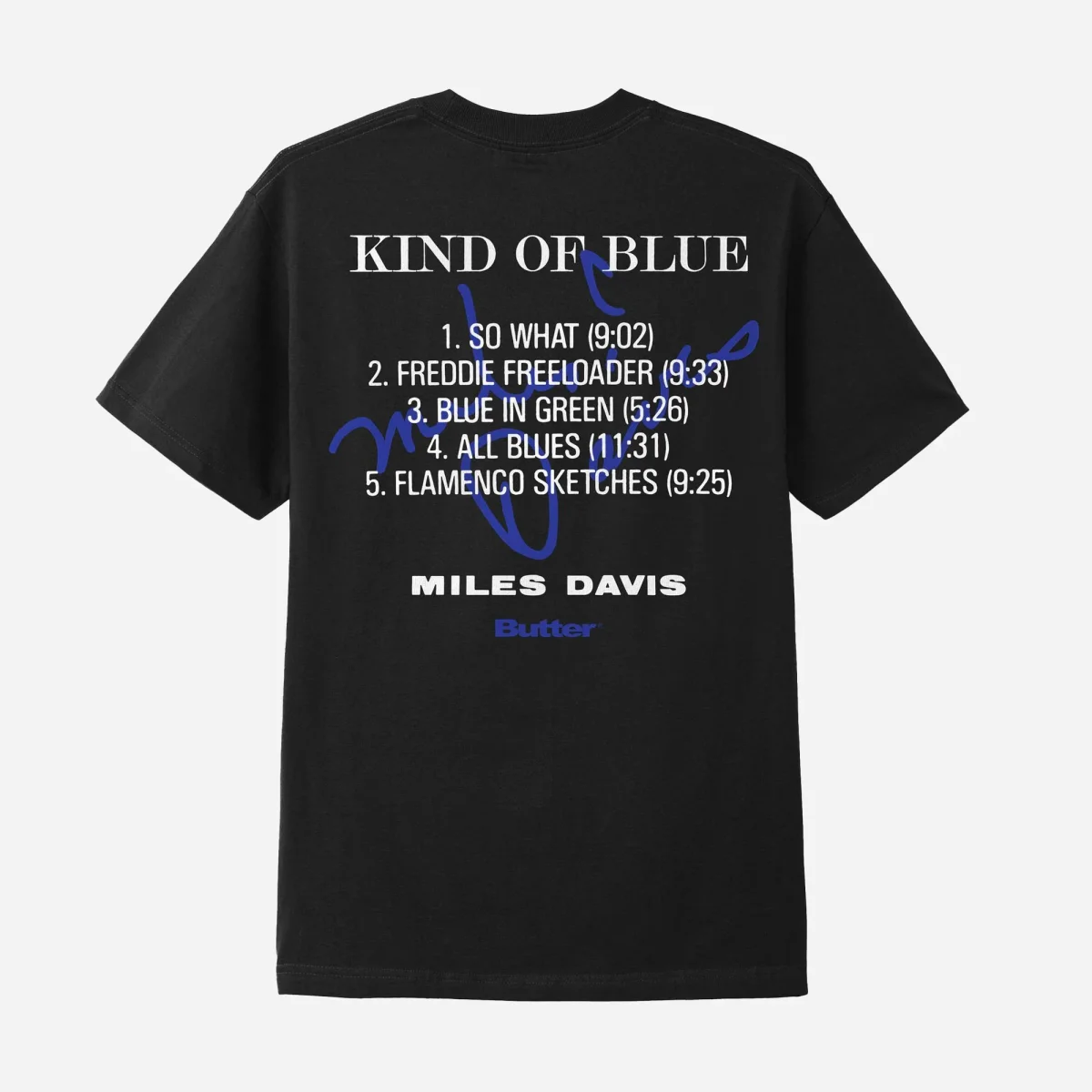 Butter Goods x Miles Davis - Kind Of Blue Tee - Black – Image 3