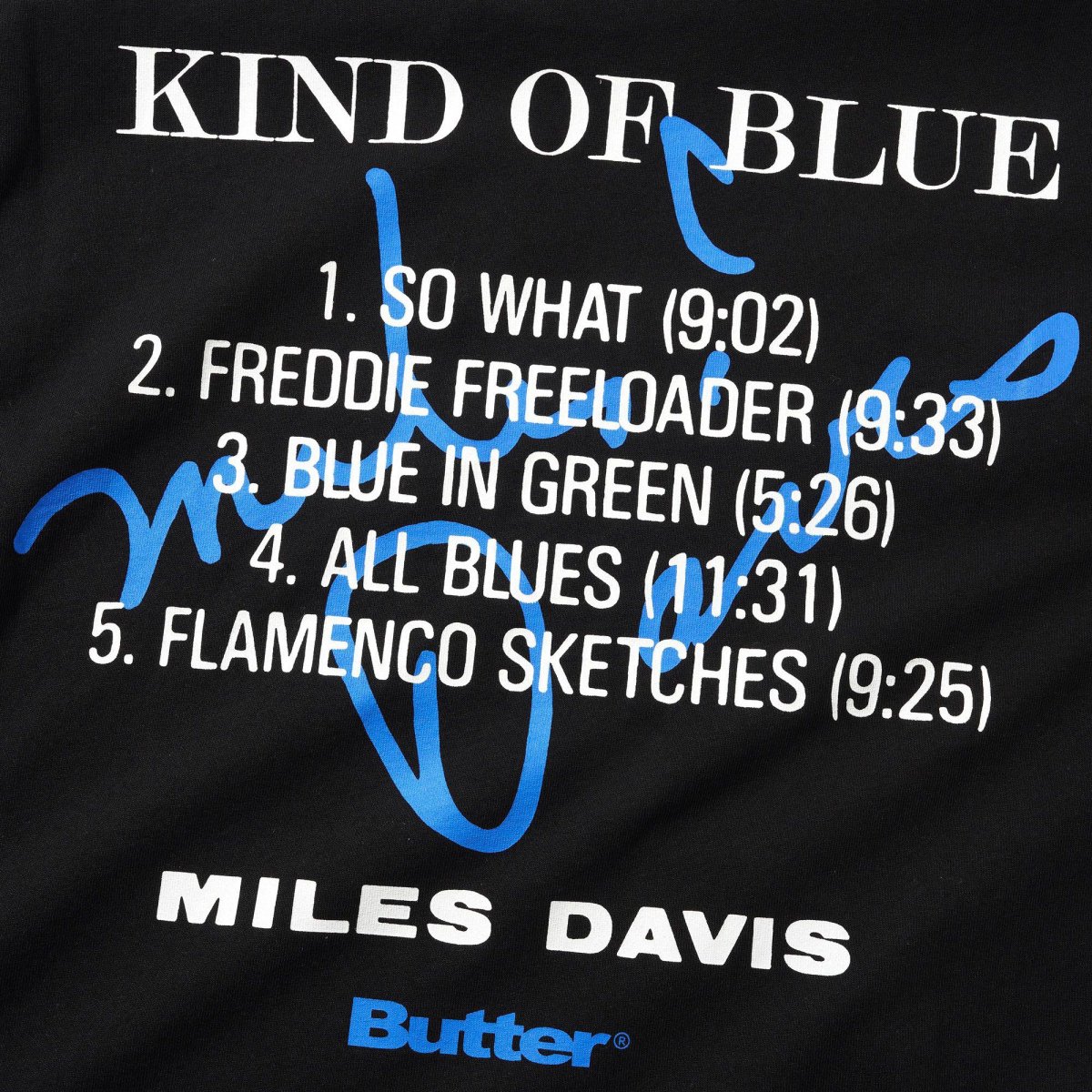 Butter Goods x Miles Davis - Kind Of Blue Tee - Black – Image 5