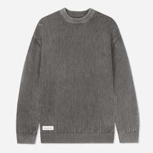 BUTTER GOODS -  WASHED KNITTED SWEATER - Washed Brown