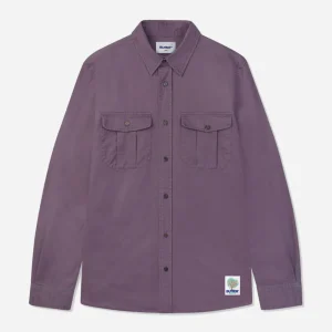 Butter Goods - Washed Pocket LS  Shirt - Eggplant