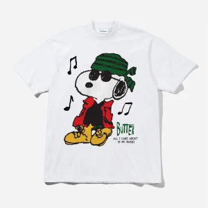 Butter Goods x Peanuts - Music Tee - White