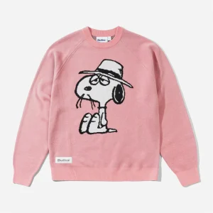 Butter Goods x Peanuts - Spike Knit Sweater - Light Pink