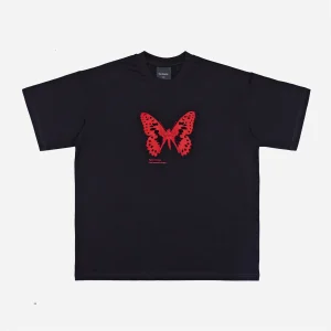 Bye Jeremy - Butterfly Tee - Black / Red