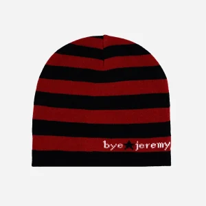 Bye Jeremy Demo Beanie - Red & Black