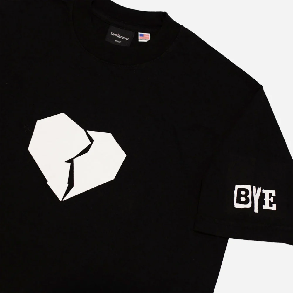BYE JEREMY - HEARTBROKEN TEE - Black – Image 3