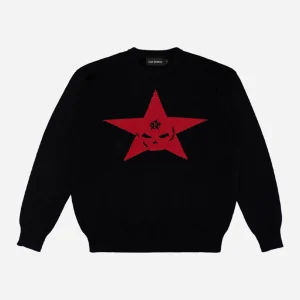 BYE JEREMY - STAR SWEATER - Black