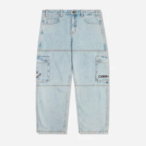 CASH ONLY - ALEKA CARGO JEANS - Light Wash