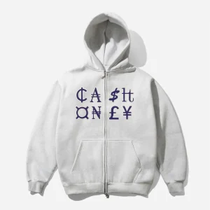 Cash Only - Currency Zip-Thru Hood - Ash