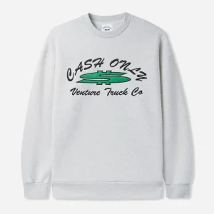 CASH ONLY x VENTURE - DOLLAR SIGN CREWNECK - ASH