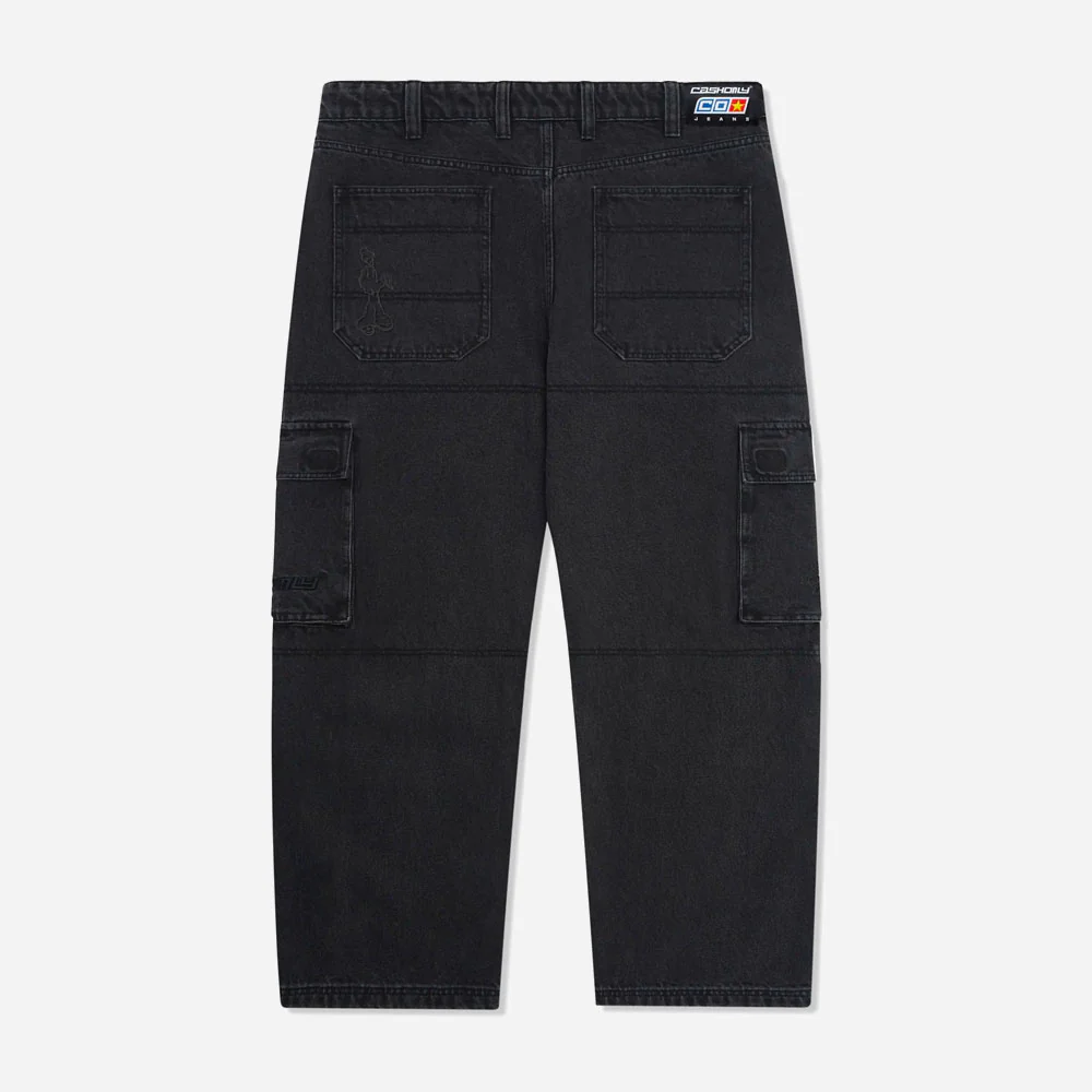 CASH ONLY - ALEKA CARGO JEANS - Black