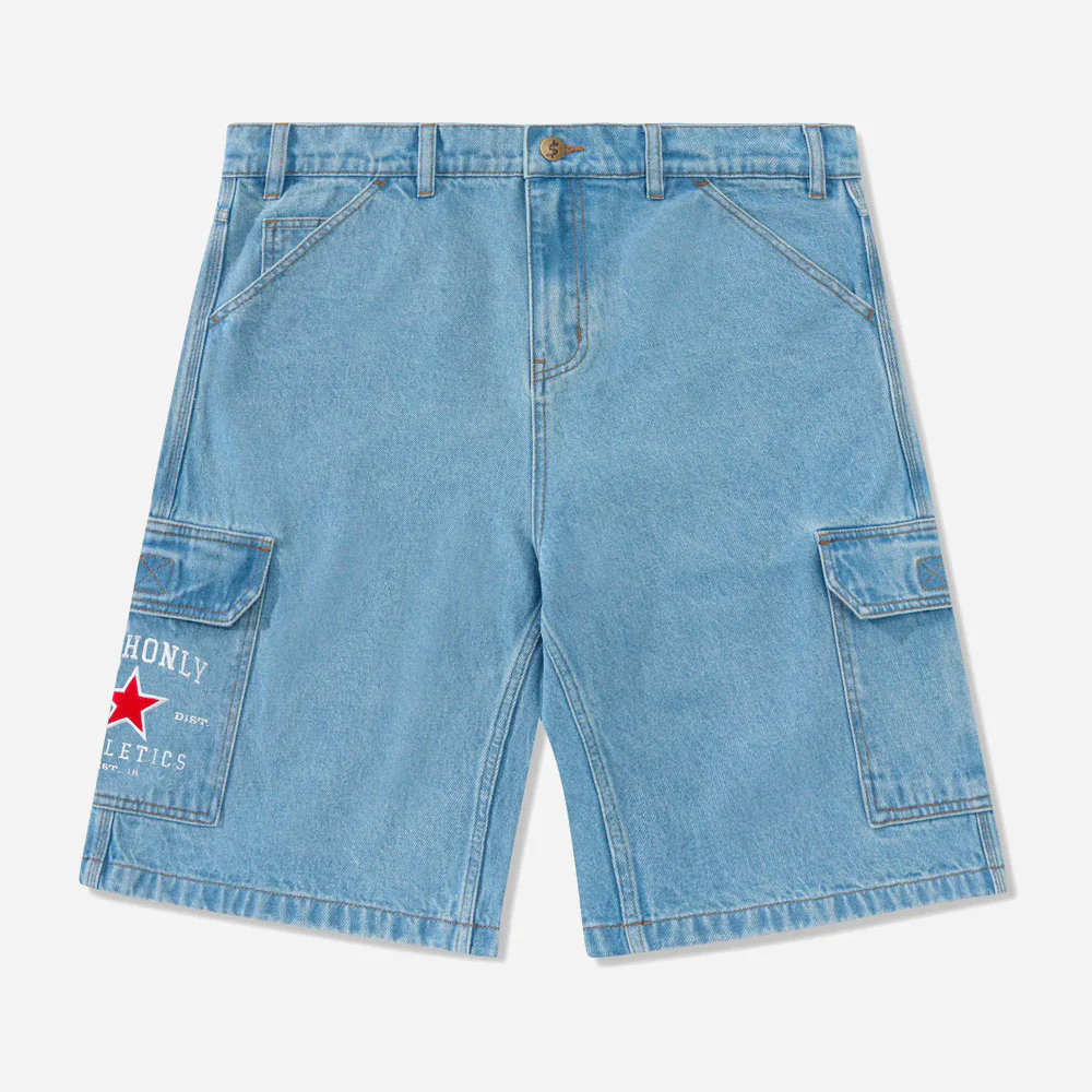 CASH ONLY - ATHLETICS DENIM SHORTS - Washed Indigo – Image 3