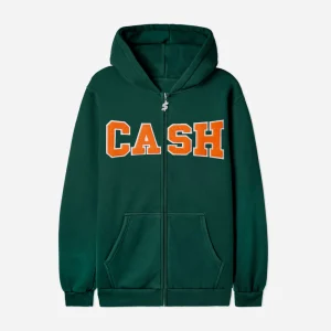 CASH ONLY - CAMPUS ZIP THRU PULLOVER HOOD - FOREST