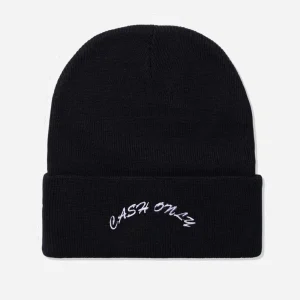 CASH ONLY - LOGO BEANIE - Black