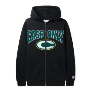 CASH ONLY - LEAGUE ZIP THRU PULLOVER HOOD - BLACK