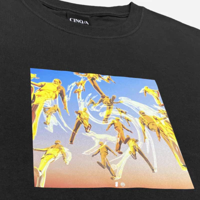 CINQ-A - BOGILLU LS TEE - Noir – Image 3