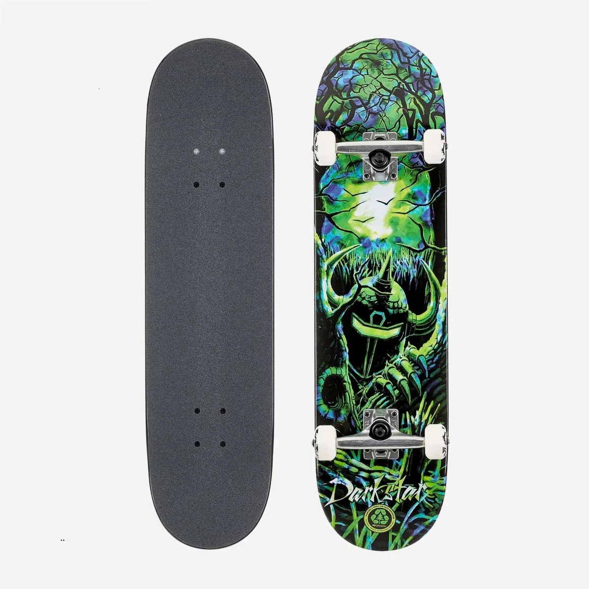 Darkstar - Woods Complete Skateboard - Green/Blue – Image 2