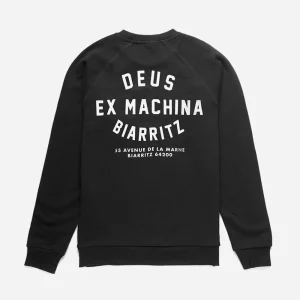 DEUS EX MACHINA - BIARRITZ ADDRESS CREWNECK - Black