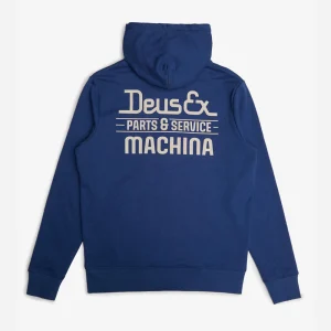 DEUS EX MACHINA - EGG & BEANS ZIP HOODIE - ENSIGN BLUE