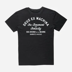 DEUS EX MACHINA - BIARRITZ ADDRESS POCKET TEE - Black
