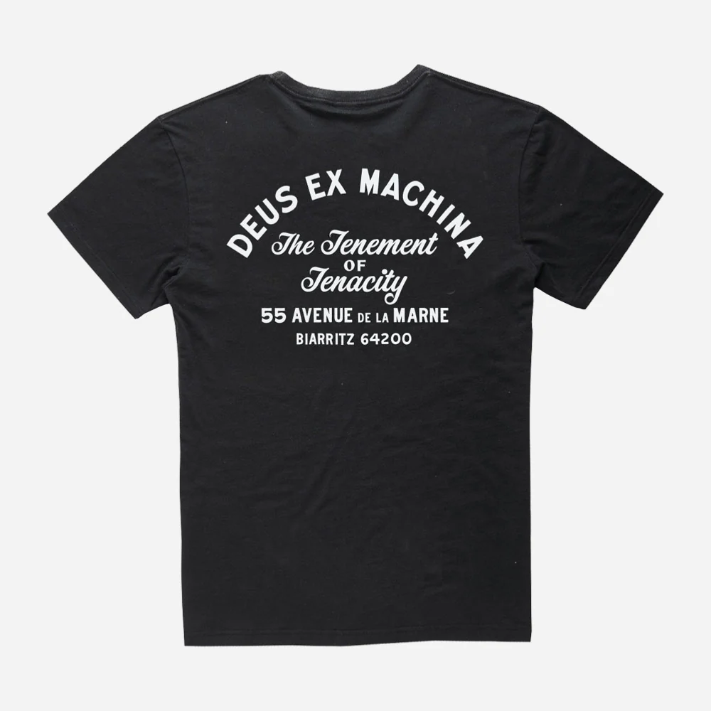 DEUS EX MACHINA - BIARRITZ ADDRESS POCKET TEE - Black