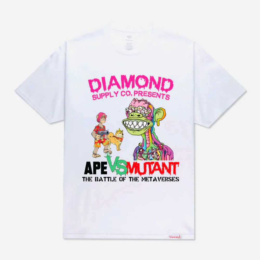 DIAMOND - APE VS MUTANT TEE - White – Image 2