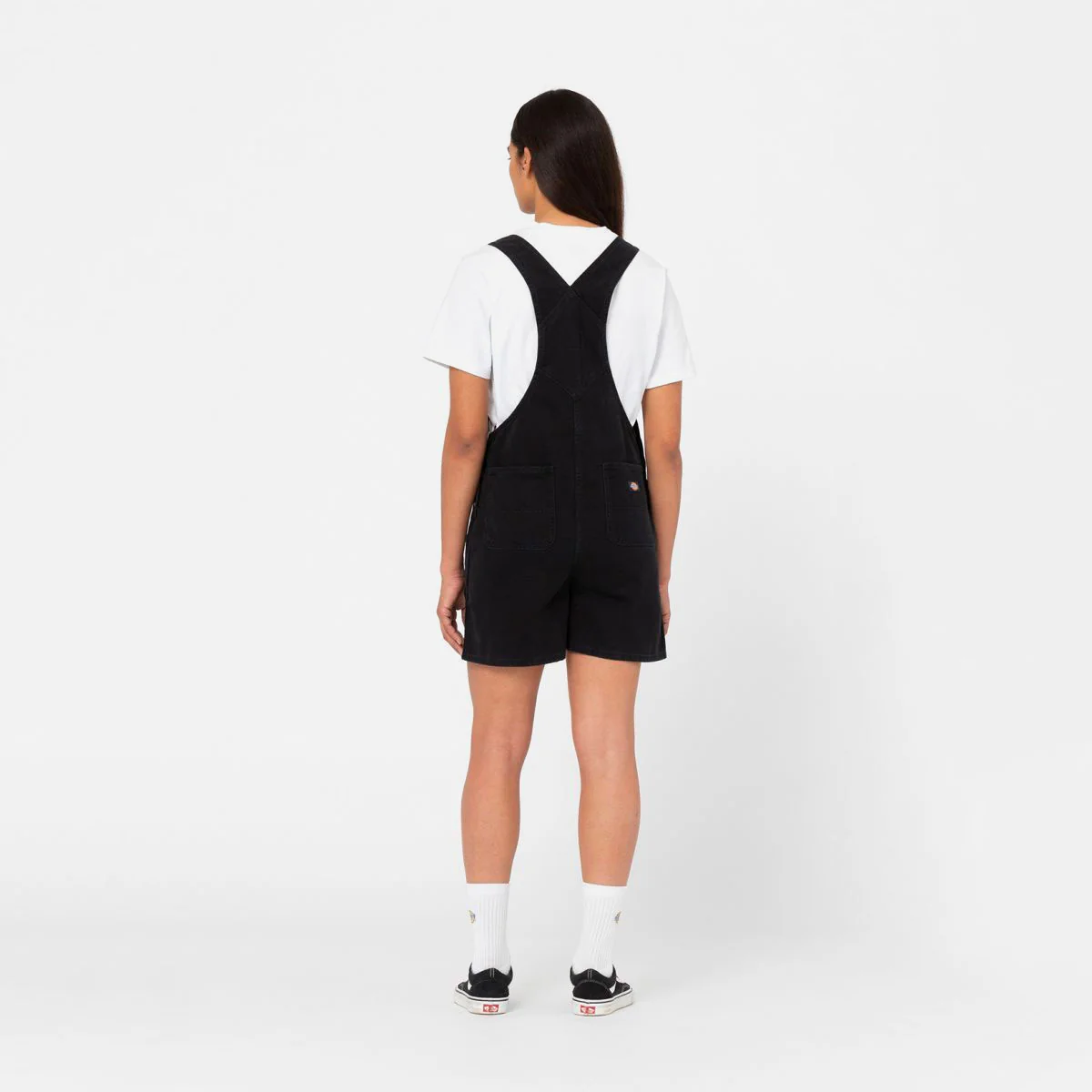 DICKIES - DUCK CANVAS SHORT BIB W - SW BLACK – Image 5